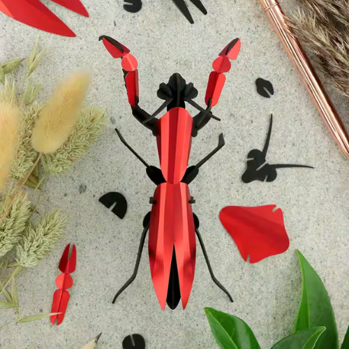 Assembli DIY Gottesanbeterin rot metallic